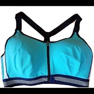 VS/VSX Wireless Sports Bra Aqua Sz. 34DD Supportive Yoga Exercise Stay Dry
